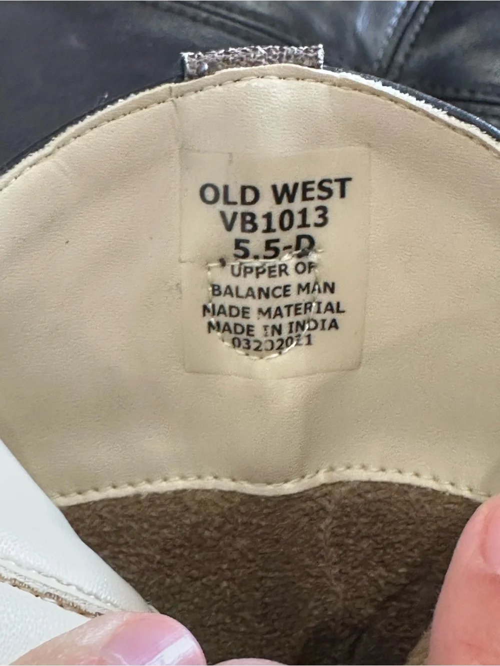 Old West Brown toddler Cowboy Boots 5.5 D LIKE NEW
